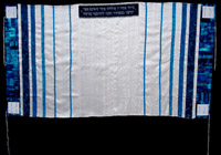 Silk tallit with Fibonacci stripes